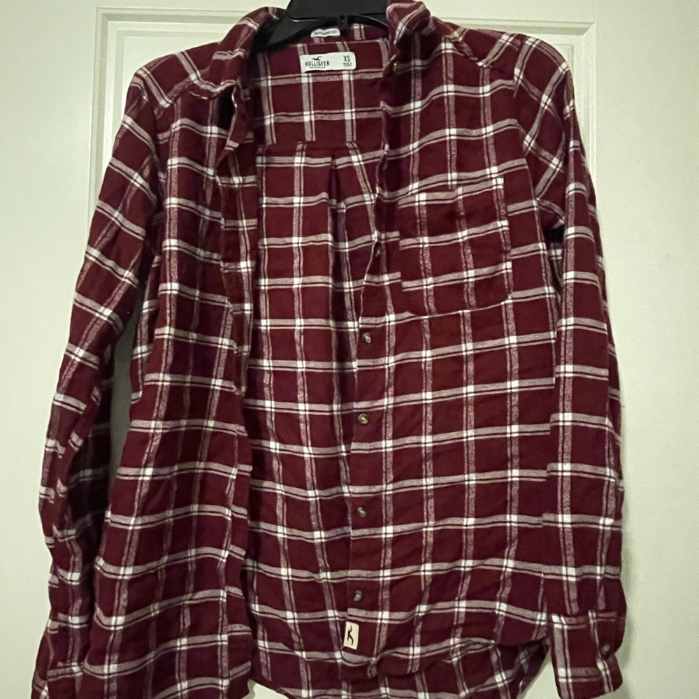Plaid bottom up shirt from Hollister